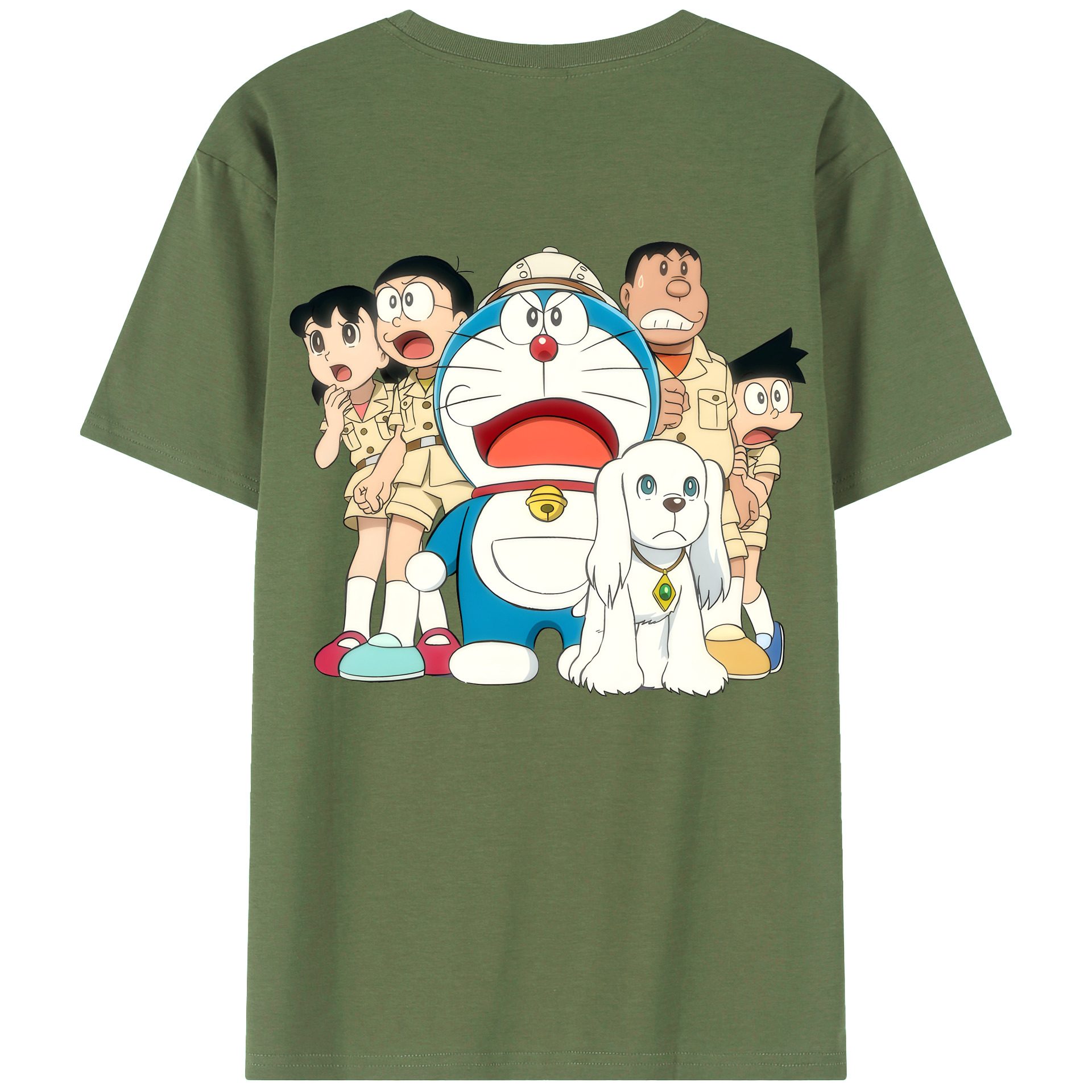 （画像用） ドラえもん Doraemon 綿100％ メンズ半袖Tシャツ（バックプリント） 通気性